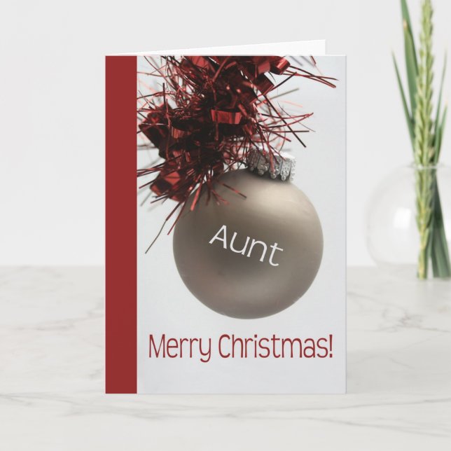 aunt Merry Christmas card (Front)