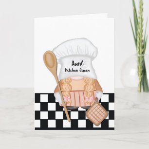 Aunt Mother’s Day Gnome Kitchen Queen Card