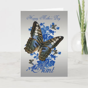 Aunt, Mother's Day Card With Butterflies