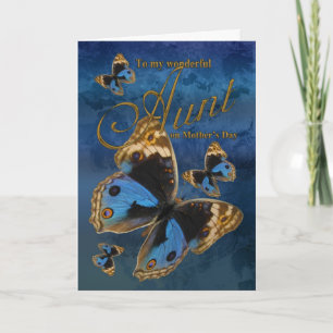 Aunt, Mother's Day Card With Butterflies