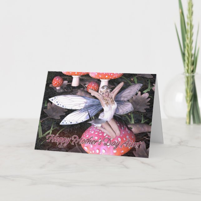 Aunt Mother's Day Card - Woodland Butterfly Fairy (Front)