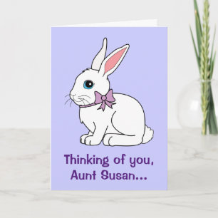 Aunt Name Customisable Easter Bunny Holiday Card