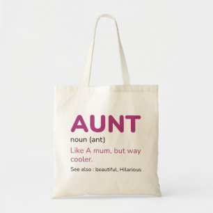 Aunt Noun Tote Bag