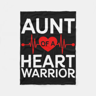 Aunt Of A Chd Warrior Congenital Heart Disease Chd Fleece Blanket