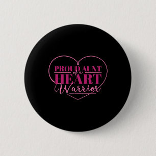 Aunt Of A Heart Warrior 6 Cm Round Badge