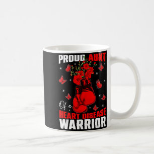 Aunt Of A Heart Warrior Heart Disease Awareness Bo Coffee Mug