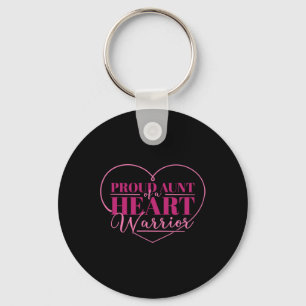 Aunt Of A Heart Warrior Key Ring