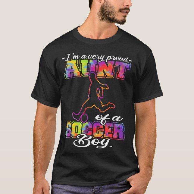 Aunt of a Soccer Boy Soccer Player Soccer Aunt T-Shirt (Front)