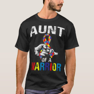 Aunt of a Warrior Autism Awareness  T-Shirt