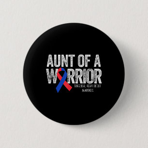 Aunt Of A Warrior T Shirt Chd Congenital Heart Def 6 Cm Round Badge