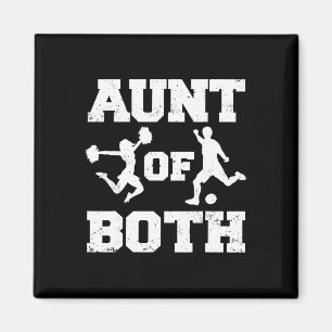 Aunt Of Both Cheer And Soccer Cheerleader Soccer P Magnet