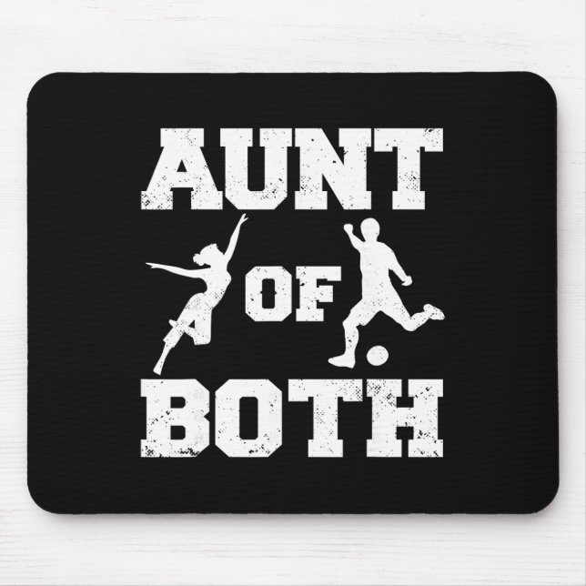 Aunt Of Both Dance And Soccer Funny Dancer Soccer  Mouse Mat (Front)