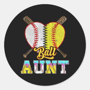 Aunt Of Both Half Sell Softll Ice Cream Drip Classic Round Sticker