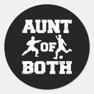 Aunt Of Both Karate And Soccer Martial Arts Sport Classic Round Sticker