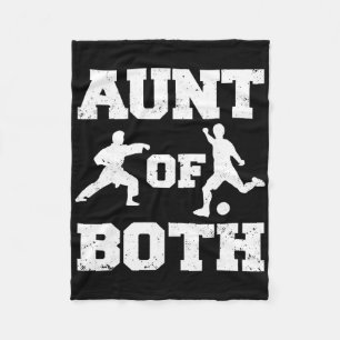 Aunt Of Both Karate And Soccer Martial Arts Sport Fleece Blanket