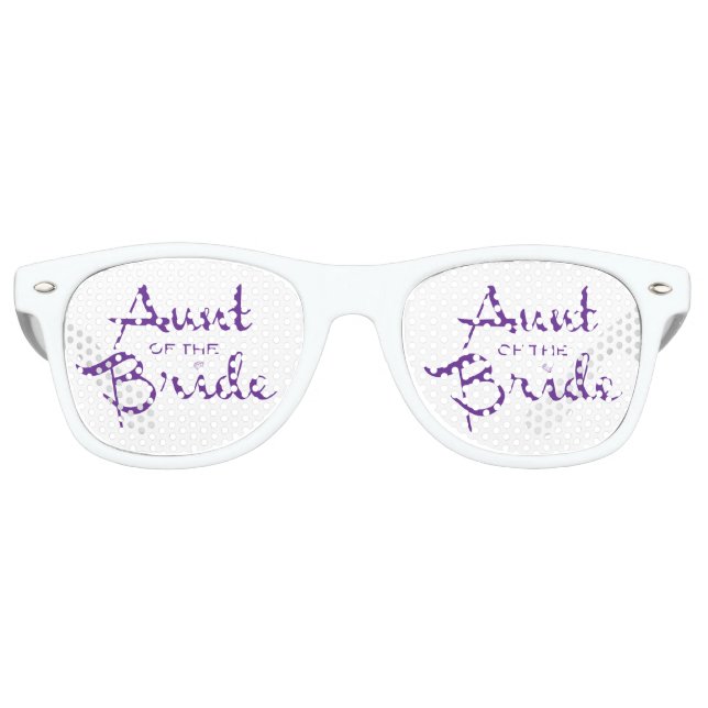 Aunt of Bride Purple Retro Sunglasses (Front)