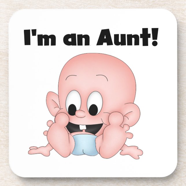 Aunt of New Nephew T-shirts and Gifts Coaster (Front)