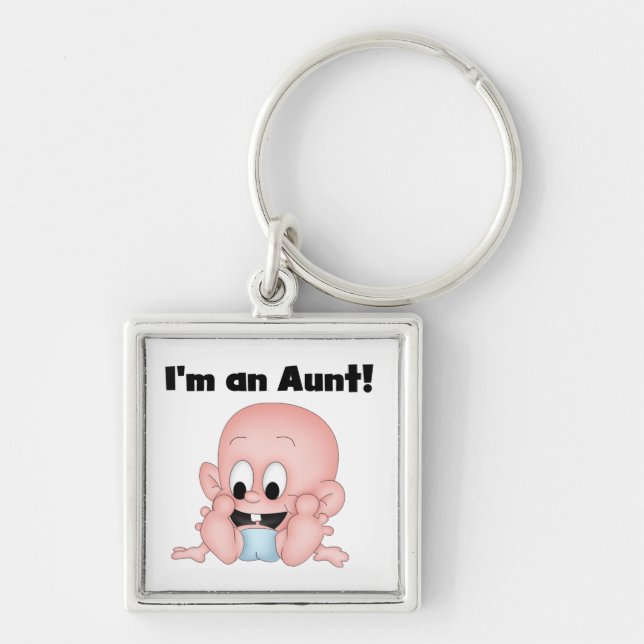 Aunt of New Nephew T-shirts and Gifts Key Ring (Front)