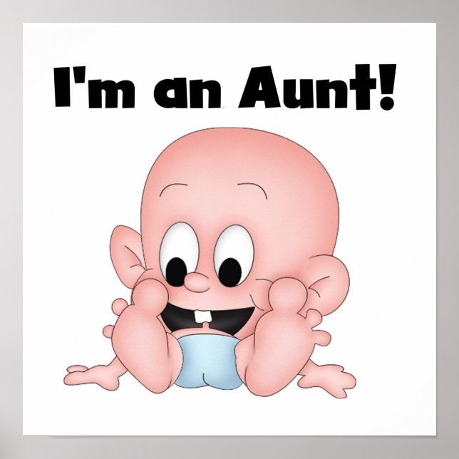 Aunt of New Nephew T-shirts and Gifts Poster (Front)