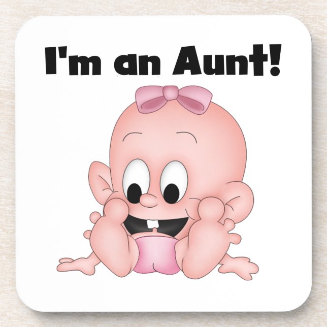 Aunt of New Niece T-shirts and Gifts Coaster (Front)
