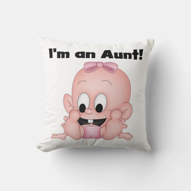 Aunt of New Niece T-shirts and Gifts Cushion (Front)