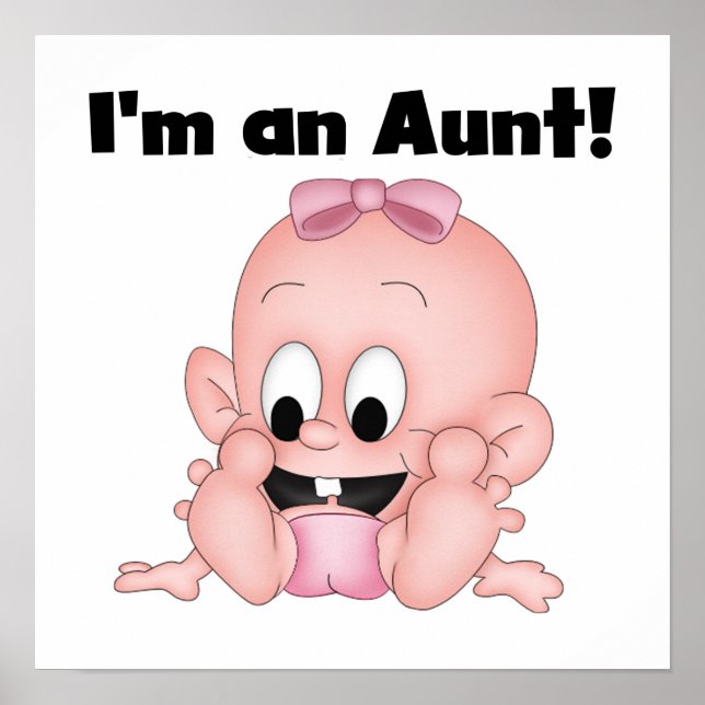 Aunt of New Niece T-shirts and Gifts Poster (Front)