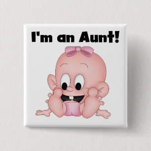 Aunt of New Niece Tshirts and Gifts 15 Cm Square Badge