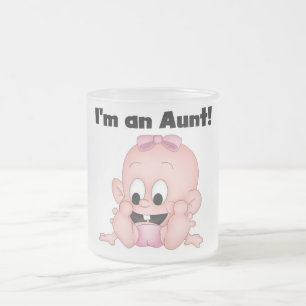 Aunt of New Niece Tshirts and Gifts Frosted Glass Coffee Mug