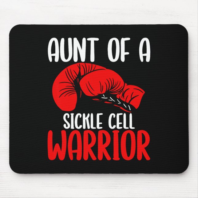 Aunt Of Sickle Cell Warrior Awareness Movement Rib Mouse Mat (Front)