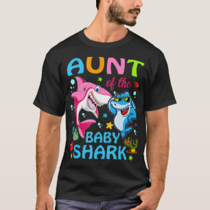 Aunt Of The Baby Shark Birthday Aunt Shark Day T-Shirt