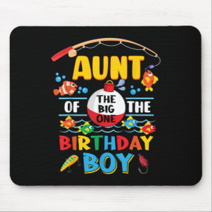 Aunt Of The Big One Fishing 1st Birthday Ofishally Mouse Mat
