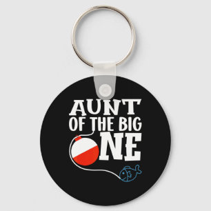 Aunt Of The Big One Fishing Boy First Birthday Ofi Key Ring
