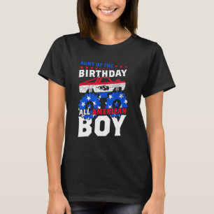 Aunt Of The Birthday All American Boy Monster Truc T-Shirt