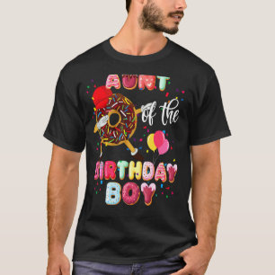 Aunt Of The Birthday Boy Dabbing Doughnut Mothers T-Shirt