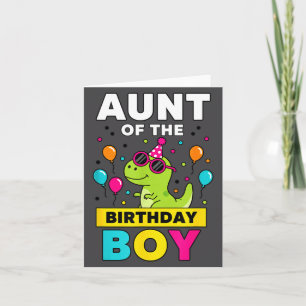Aunt Of The Birthday Boy Dinosaur Party  Card
