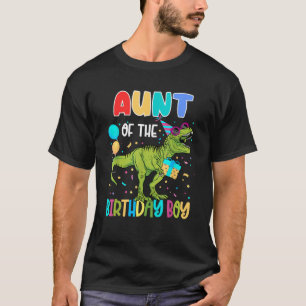Aunt Of The Birthday Boy Family Matching Dinosaur  T-Shirt
