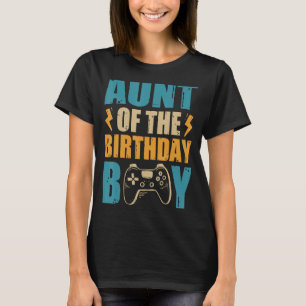Aunt of The Birthday Boy Gamepad Matching Family P T-Shirt