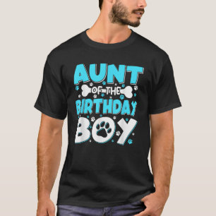 Aunt Of The Birthday Boy Matching Family Party Dog T-Shirt