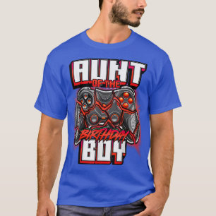 Aunt of the Birthday Boy Matching Family Video Gam T-Shirt