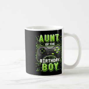 Aunt Of The Birthday Boy Matching Video Game Birth Coffee Mug