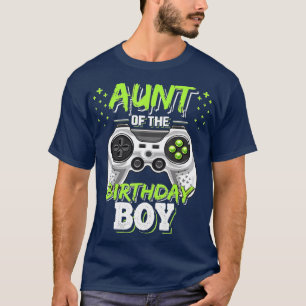 Aunt of the Birthday Boy Matching Video Game Birth T-Shirt