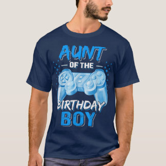 Aunt of the Birthday Boy Matching Video Game Birth T-Shirt
