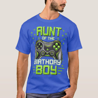 Aunt of the Birthday Boy Matching Video Game Birth T-Shirt