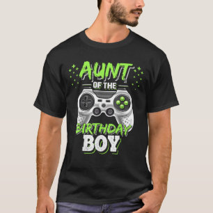 Aunt of the Birthday Boy Matching Video Game Birth T-Shirt