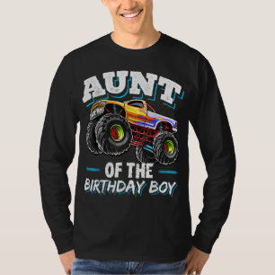 Aunt of the Birthday Boy Monster Truck Birthday Pa T-Shirt