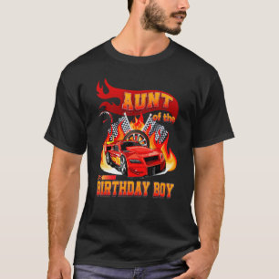 Aunt Of The Birthday Boy Racing Car Birthday Fami T-Shirt