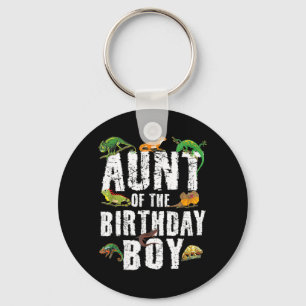 Aunt of The Birthday Boy Reptiles Lizard Themed Key Ring