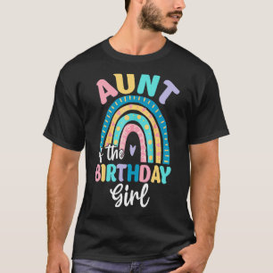 Aunt Of The Birthday Girl Boho Rainbow Aunt Aunt T-Shirt