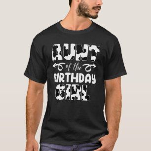 Aunt Of The Birthday Girl Farming Barnyard Birthda T-Shirt