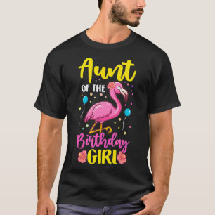 Aunt of the Birthday Girl Flamingo Party Family  T-Shirt
